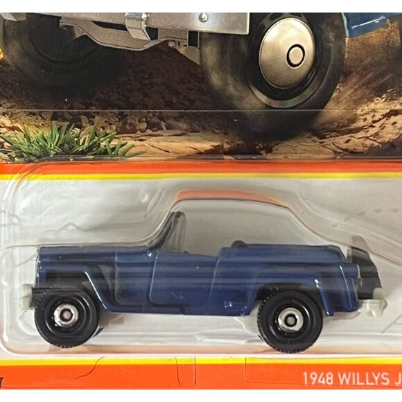Matchbox 1948 Willys Jeepster Blue Long Card Diecast - Picture 4 of 7